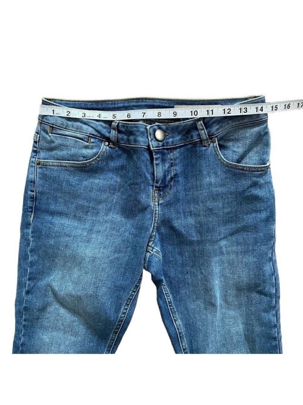 asos Low Rise Skinny Cropped Cotton Denim Blue Jeans Size 30/26 Size 30/26 - Picture 4 of 8